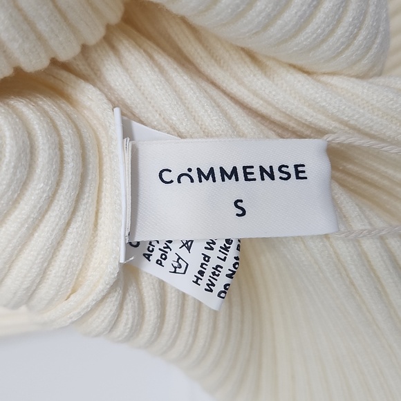 14- NWT Commense Vanilla Polo Long Sleeve Knit Top Small - Picture 8 of 10